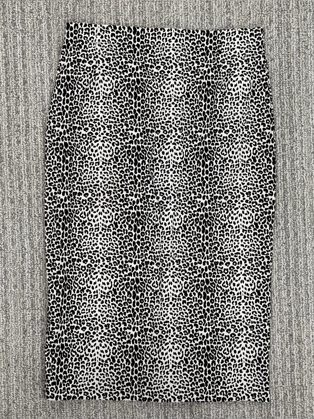 Black & White Leopard Print Skirt
